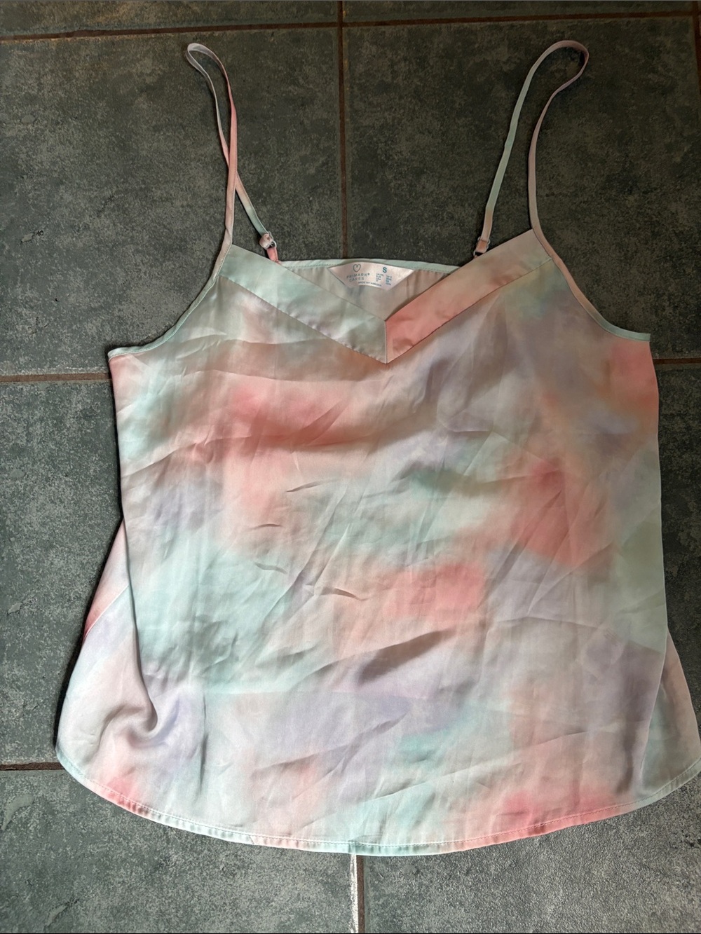 Tie-Dye Pastel V-Neck Cami Top